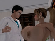 3d 卡通女護士和醫生